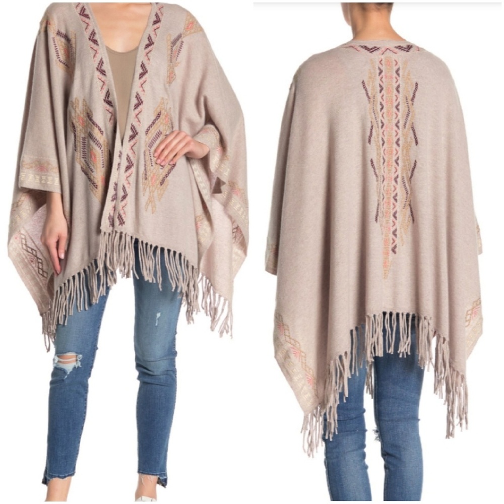 SOLD ON E$ B A Y **Johnny Was β Cashmere Poncho - Picture 2 of 8